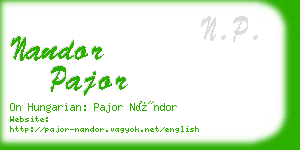 nandor pajor business card